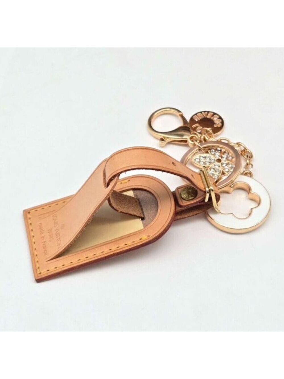 Authentic Louis Vuitton Luggage Tag with Unbranded Keycharm, Keychain, Bagcharm - Picture 8 of 9